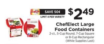 ShopRite Large food containers offer