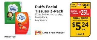 ShopRite Facial tissues 3-pack offer