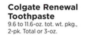 ShopRite Renewal toothpaste offer