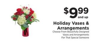 ShopRite Holiday vases & arrangements offer