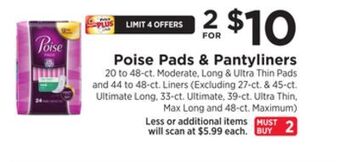ShopRite Pads & pantyliners offer