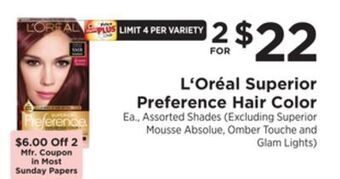 ShopRite Superior preference hair color offer