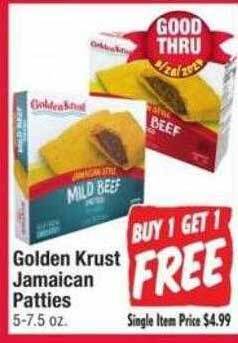 Jewel-Osco Golden krust jamaican patties offer