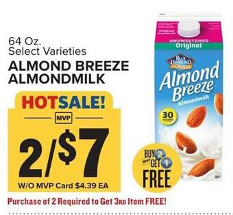 Food Lion Almond breeze almondmilk offer