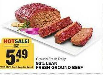 Food Lion 93% lean fresh ground beef offer
