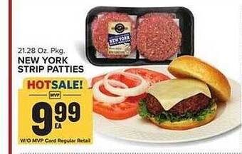 Food Lion New york strip patties offer
