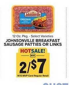 Food Lion Johnsonville breakfast sausage patties or links offer