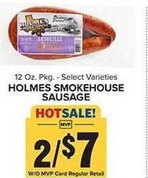 Food Lion Holmes smokehouse sausage offer