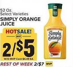 Food Lion Simply orange juice offer