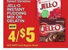 Food Lion Jell-o instant pudding mix or gelatin offer