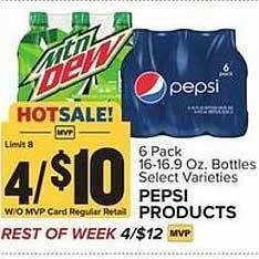 Food Lion Pepsi products offer