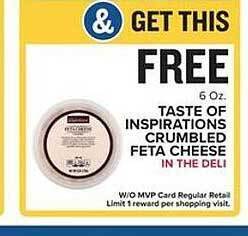 Food Lion Taste of inspirations crumbled feta cheese offer