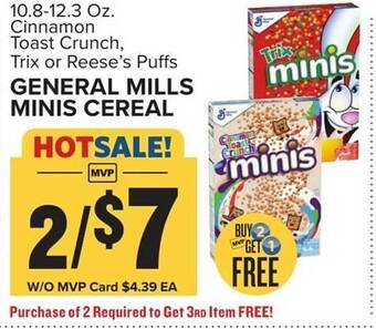 Food Lion General mills minis cereal offer