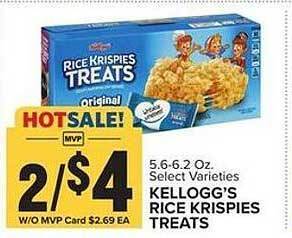 Food Lion Kellogg's rice krispies treats offer