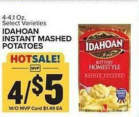 Food Lion Idahoan instant mashed potatoes offer