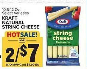 Food Lion Kraft natural string cheese offer