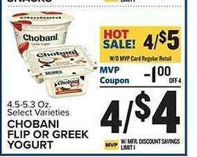 Food Lion Chobani flip or greek yogurt offer