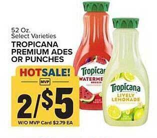 Food Lion Tropicana premium ades or punches offer