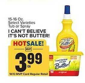 Food Lion I can't believe it's not butter! offer
