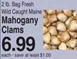 Harris Teeter Mahogany clams offer