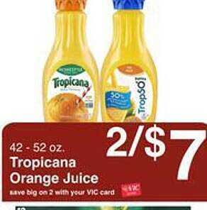 Harris Teeter Tropicana orange juice offer