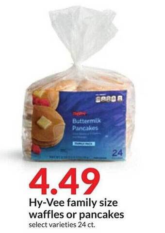 Hy-Vee Hy-vee family size waffles or pancakes offer