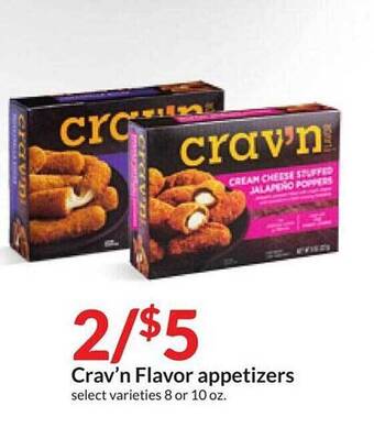 Hy-Vee Crav'n flavor appetizers offer