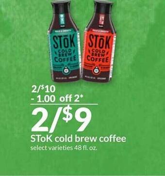 Hy-Vee Stok cold brew coffee offer