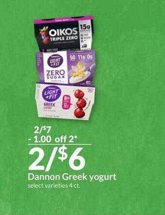 Hy-Vee Dannon greek yogurt offer
