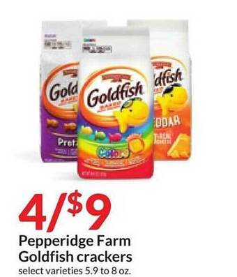 Hy-Vee Pepperidge farm goldfish crackers offer