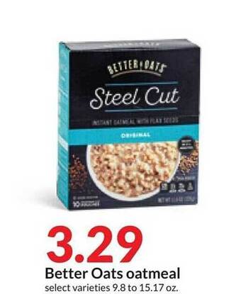 Hy-Vee Better oats oatmeal offer
