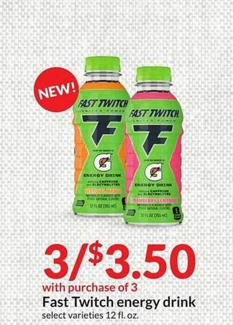 Hy-Vee Fast twitch energy drink offer