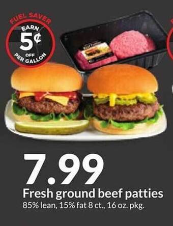 Hy-Vee Fresh ground beef patties offer