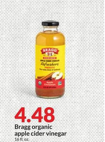Hy-Vee Bragg organic apple cider vinegar offer