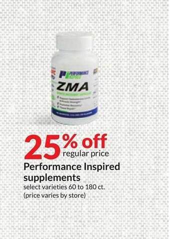 Hy-Vee Performance inspired supplements offer
