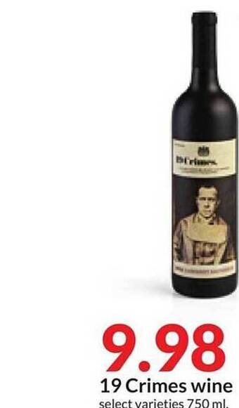 Hy-Vee 19 crimes wine offer