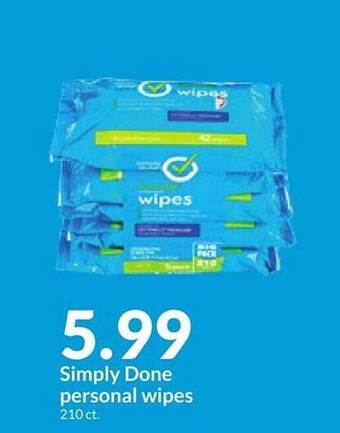 Hy-Vee Simply done personal wipes offer