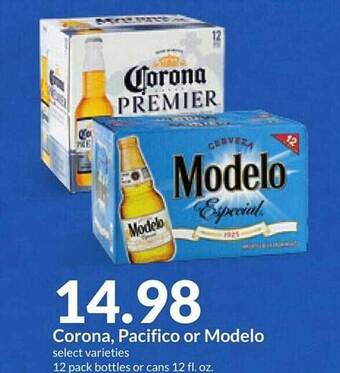 Hy-Vee Corona, pacifico or modelo offer
