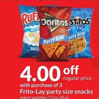 Hy-Vee Frito-lay party size snacks offer
