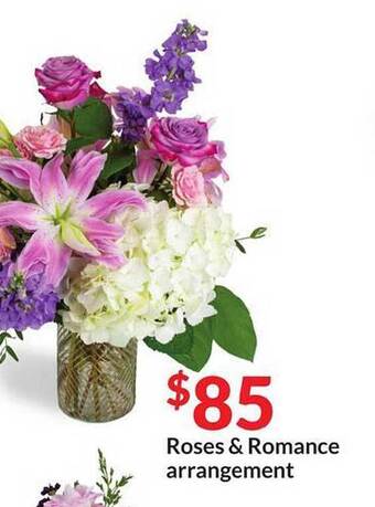 Hy-Vee Roses & romance arrangement offer