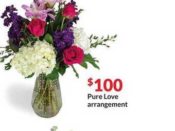 Hy-Vee Pure love arrangement offer