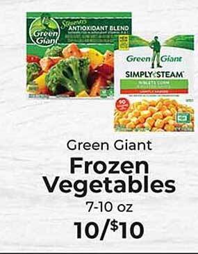 Sunset Foods Green giant frozen vegetables offer