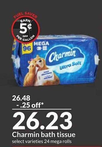 Hy-Vee Charmin bath tissue offer