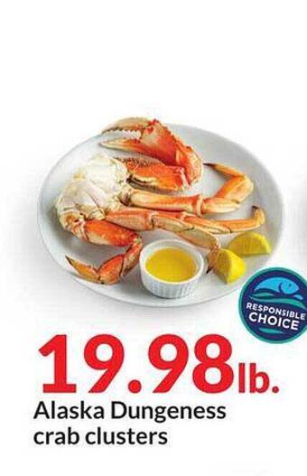 Hy-Vee Alaska dungeness crab clusters offer