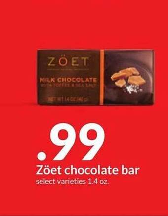 Hy-Vee Zöet chocolate bar offer