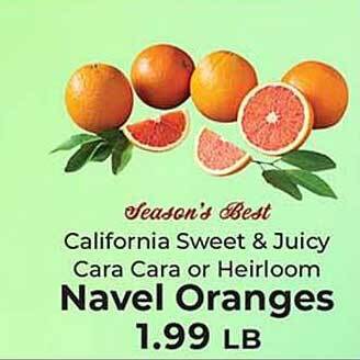 Sunset Foods Navel oranges offer