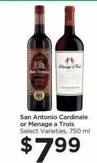 Foods Co San antonio cardinale or menage a trois offer