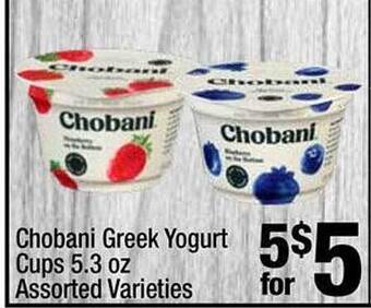 Super King Markets Chobani greek yogurt cups offer