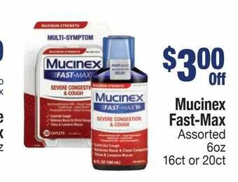 Kinney Drugs Mucinex fast-max offer