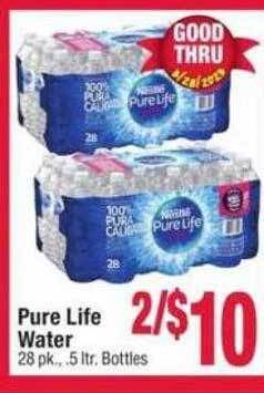 Jewel-Osco Pure life water offer